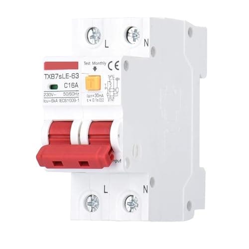 Image of RCBO RCCB AC Type 32A 40A 63A 80A Residual Current Circuit Breaker RCD 30mA Leakage Protection MCB 220V 16A 20A(32A)
