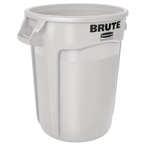 Image of Rubbermaid Commercial Products Vented Brute Round Container 121 Litre White FG263200WHT