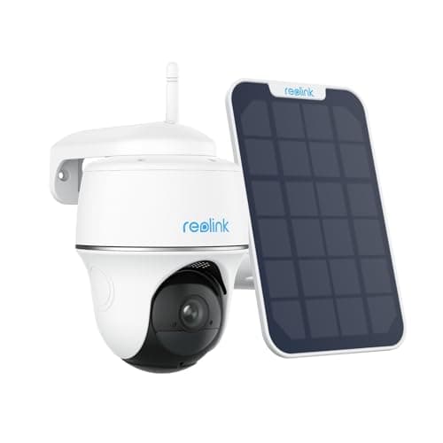 Image of Reolink 2K Solar Security Camera Outdoor Wireless, 2.4 GHz WiFi Battery Powered Camera with 360° Pan-Tilt View, Person/Vehicle Detection, Two-Way Audio, SD/Cloud Storage, Argus PT Lite+ Solar Panel