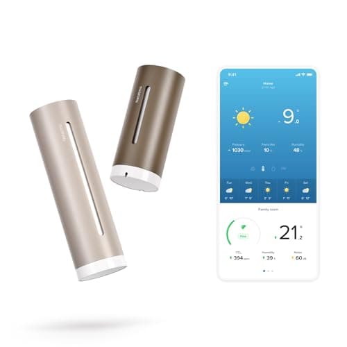 Image of Netatmo Weather Station ORIGINAL| 2nd generation | Indoor & Outdoor | Temperature, Humidity, Air Quality, UV - Sunshine, Pollen, Weather Forecasts, Compatible Apple, Alexa, Google - Sand - NWS-S-WW