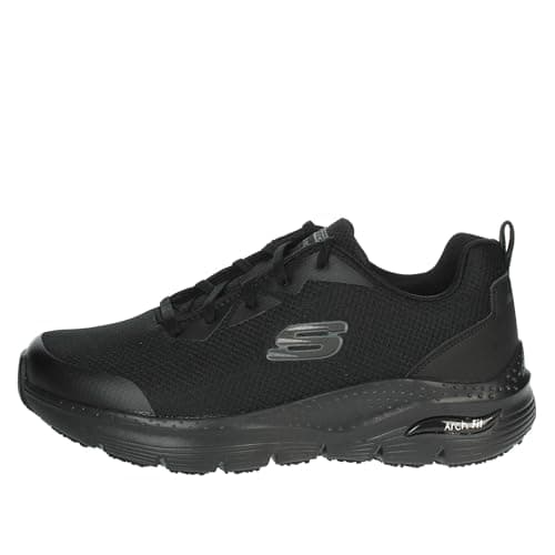 Image of Skechers Women's Arch Fit Sr Sneaker, Black Textile/Synthetic, 2 UK