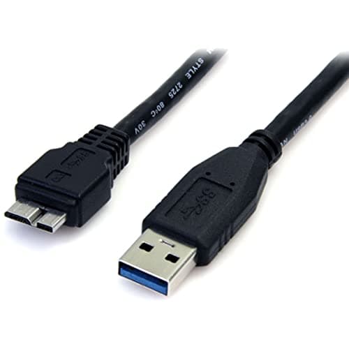 Image of StarTech.com 0.5m (1.5ft) Black SuperSpeed USB 3.0 Cable A to Micro B - USB 3.0 Micro B Cable - 1x USB 3 A (M), 1x USB 3 Micro B (M) 50cm (USB3AUB50CMB)