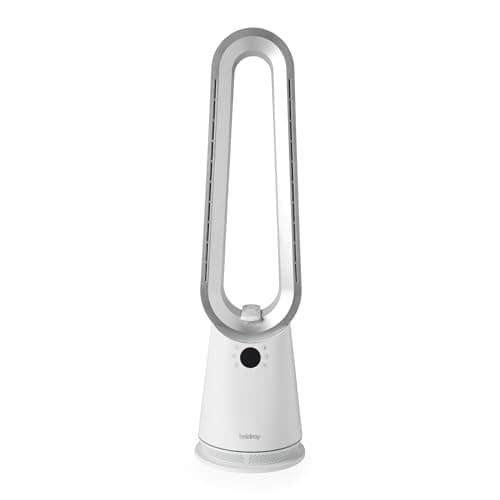 Image of Beldray 2-in-1 Bladeless Fan - Tower Cooling & Heating Fan, Multi-Function Remote Control, 9 Cooling & 4 Heating Speeds, 5-35°C, 8h Timer, 80° Oscillation, LED Display & Atmosphere Lights, 35W/2000W
