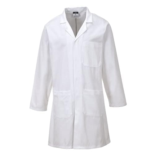 Image of Portwest Standard Cotton Coat, Size: M, Colour: White, C851WHRM