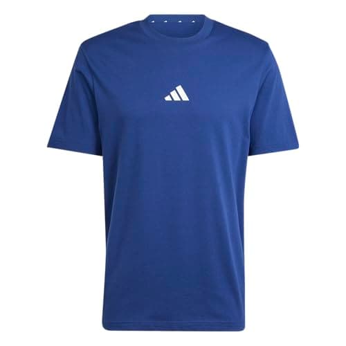 Image of Adidas Originals Men's Essentials Small Logo Single Jersey T-Shirt, Dark Blue/White, XXL