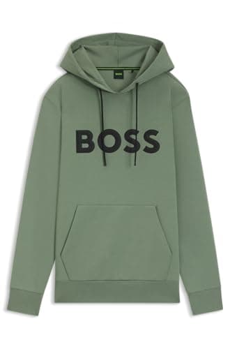 Image of BOSS Mens Soody Zone Sweatshirt, Open Green, M UK