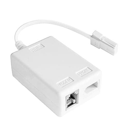 Image of BT Telephone Splitters ADSL Filter with Cable and RJ11 Connection Adapter, ADSL Microfilter BT Plug/Socket Internet and Telephone Socket Splitter Cable for WiFi Sky EE Vodafone Plusnet Broadband Phone