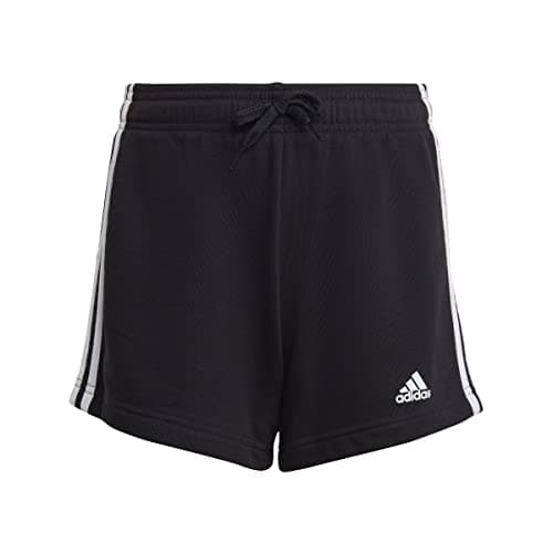 Image of adidas Girl's Essentials 3-Stripes Shorts, Black/White, 13-14 Years
