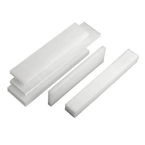Image of TIHONORI White Nylon Flat Bar Strip 400mm Length Solid Plastic Rod for Industrial, Machining, Cutting Board And Mechanical Parts 1 Piece,10MM*400MM
