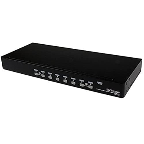 Image of STARTECH.COM SV831DUSBGB 8 Port 1U Rackmount USB PS/2 KVM Switch with OSD