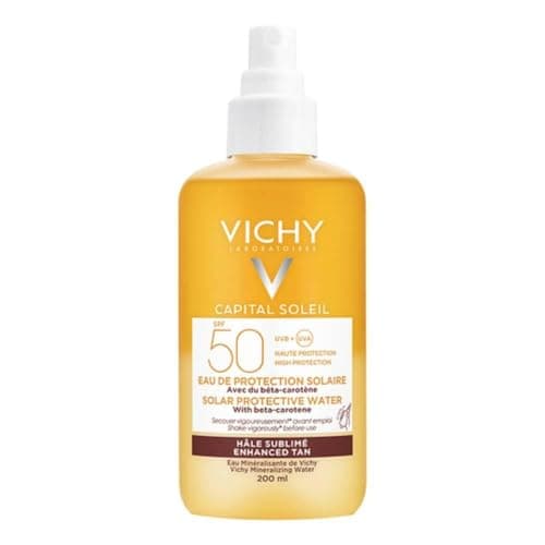 Image of Vichy Capital Soleil Tan Illuminating Solar Protective Water SPF50 For All Skin Types, 200ml