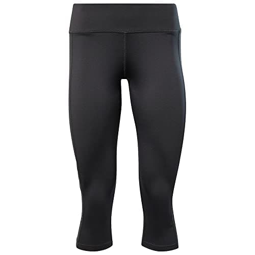Image of Reebok Women's Workout Ready Mesh Capri Leggings, Night Black, XXS