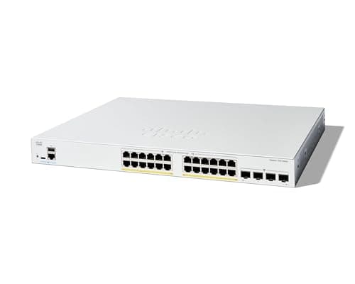 Image of Cisco Catalyst 1300-24FP-4G Managed Switch, 24 Port GE, Full PoE, 4x1GE SFP, Limited Lifetime Protection (C1300-24FP-4G)