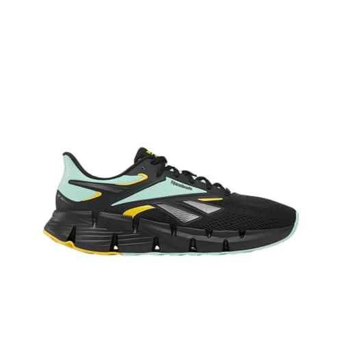 Image of Reebok Men's Zig Dynamica 6 Trainers, Core Black Glitch Aqua Golden Haze, 34.5 EU