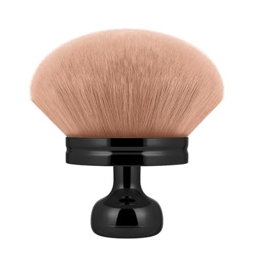 Image of HAPPITON Large Fluffy Foundation & Bronzer Tanning Face Brush - Perfect for Body & Face Buffing & Blending (Black)