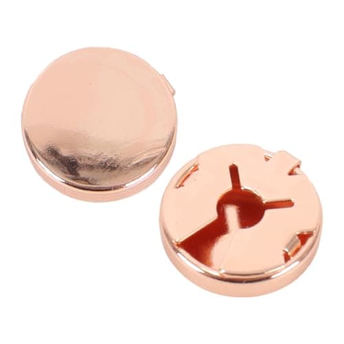 Image of Voyoo Round Cufflinks Cover 1 Pair Imitation Cufflinks for Men Wedding Formal Shirt, Rose Gold