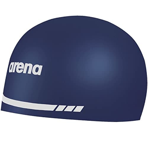 Image of Arena 3D Soft USA Unisex Adult Silicone Swim Cap for Men and Women Swimming Pool Practice and Racing Swim Kit, Navy Blue, Extra Large