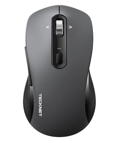 Image of TECKNET Bluetooth Mouse 4800 DPI Wireless Mouse 4-Way Scrolling Silent Mouse Bluetooth 3.0/5.0 and 2.4GHz Connectivity with 6 Adjustable DPI Mice 24-Month Battery for Laptop PC Office