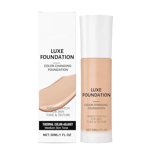 Image of 30ML Colour Changing Foundation - Lightweight Full Coverage Foundations Makeup Adapts To Your Skin Tone - Intelligent Foundation Buildable Face Foundations Instantly (Medium)