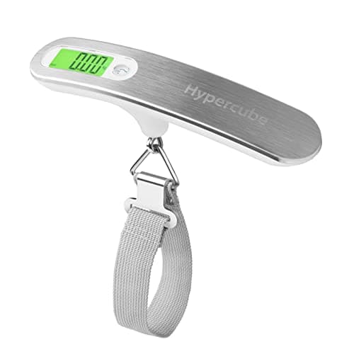 Image of Hypercube Luggage Scale Portable Digital Weight Scale for Travel Suitcase Weigher with Tare Function 110 Lb/ 50Kg Capacity Grey