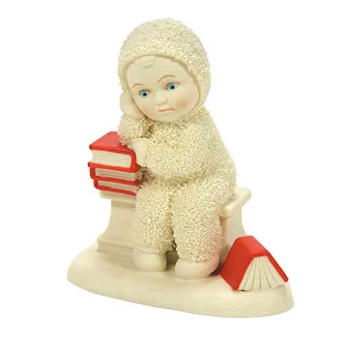Image of Department 56 Snowbabies Christmas Memories Many Books So Little Time Figurine, 4.02 Inch, Multicolor