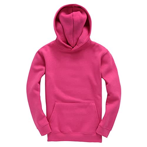 Image of D&H CLOTHING UK Kids Children Pullover Hoodie Hooded Sweatshirt Boys Girls Unisex (7-8, Fuchsia)