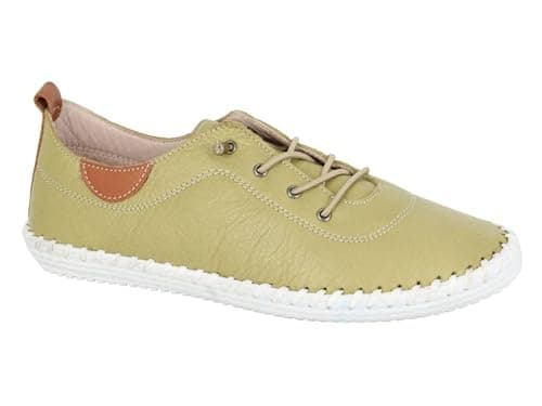Image of Mod Comfys L622E-4 Womens Softie Leather Shoe Pistaccio Green Size 4