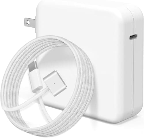 Image of Charger for Mac Book Air 15,13 Inch/Mac Book Pro14 Inch M3/M2/M1 from 2024 2023 2022 2021,70W USB-C to Mag 3 Power Adapter,Include 6.6ft 5A USB-C to Mag 3 Cable