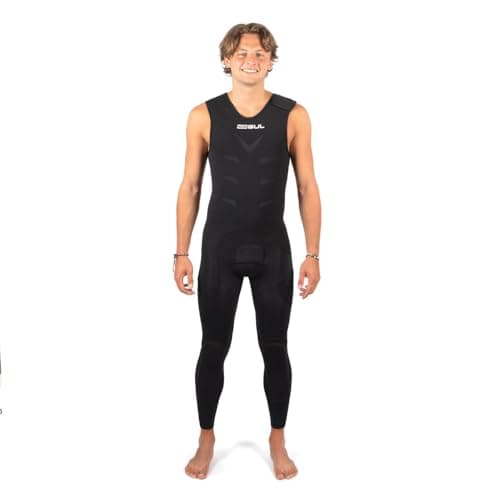 Image of Gul Mens Code Zero 1mm Long John - Black - Easy Stretch Lightweight