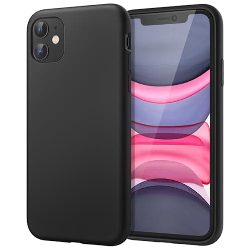 Image of JETech Silicone Case for iPhone 11 (2019) 6.1-Inch, Silky-soft touch Full-Body Protective Case, Shockproof cover with Microfiber Lining (Black)