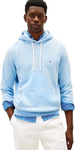 Image of Tommy Hilfiger Men ESS SEASONAL FLEECE HOODY MW0MW39997 Pullover Hoodie, BLUE, S