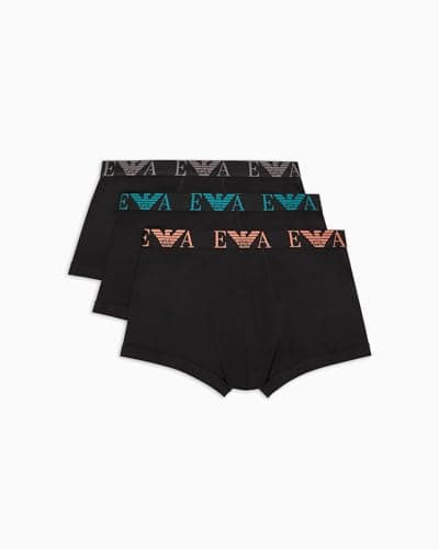 Image of EMPORIO ARMANI Man's Core Logoband 3-Pack Trunk, Black, S