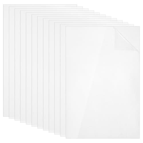 Image of MAYJOYDIY 12 Pack Clear ABS Plastic Sheet, 30x20cm Transparent Thin Plastic Borad, 0.5mm Thick Flexible Cuttable Bendable DIY Sheets for Jewelry Making Art Projects Picture Frames Painting