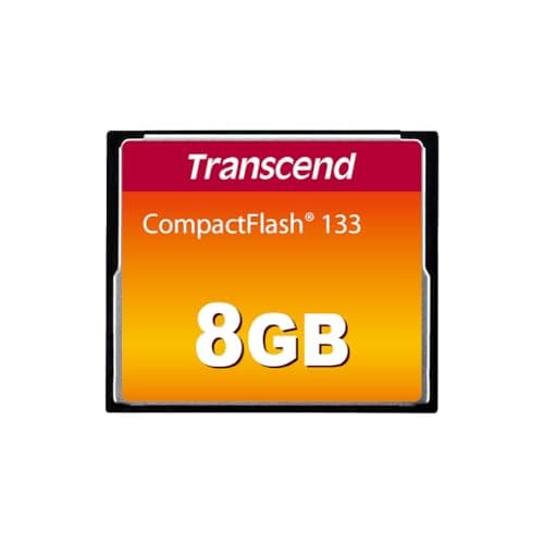 Image of Transcend 8GB CompactFlash 133 Memory Card (CF Card) Up to 50/20 MB/s, Supports Ultra DMA transfer mode 4 with MLC NAND Flash appropriate for entry-level DSLRs TS8GCF133
