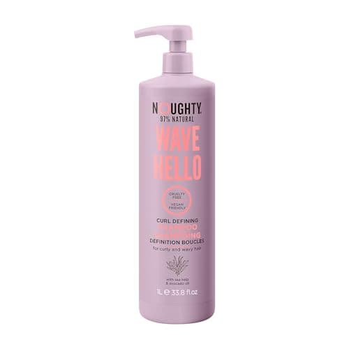 Image of Noughty 97% Natural Wave Hello Curl Defining Shampoo Sulphate Free Vegan Cruelty Free Haircare Vitamin Rich Formula with Sea Kelp Extract and Avocado Oil for Curly & Wavy Hair 1 L