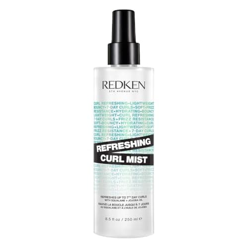 Image of REDKEN Refreshing Curl Mist for Curly & Coily Hair, Up To 7-Day Curl Refreshing Mist, Reactivate and Define Curls, With Squalane and Jojoba Oil, 250ml