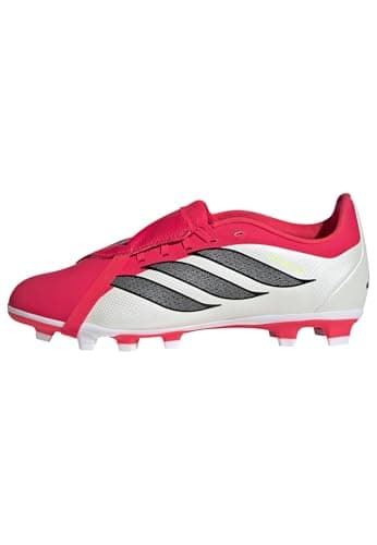 Image of adidas Unisex Club Fold-Over Tongue Firm Ground/Multi Ground Football Boots Kids, Lucid red/core Black/FTWR White, 5 UK