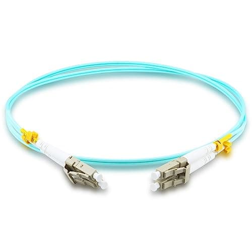 Image of Boobrie LC to LC Fiber Patch Cable 1M Multi Mode OM3 Duplex Jumper LSZH 50/125μm 10Gb/Gigabit Optical fiber Cable for Ethernet Data Transmission and Bidirectional Communication SFP Transceiver