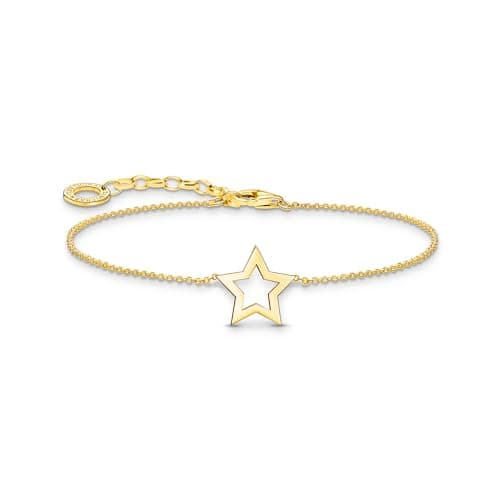 Image of Thomas Sabo Eine Grösse Gold-Plated Silver Bracelet A2162-413-39, Sterling Silver, No Gemstone, Eine Grösse, Sterling Silver, No Gemstone