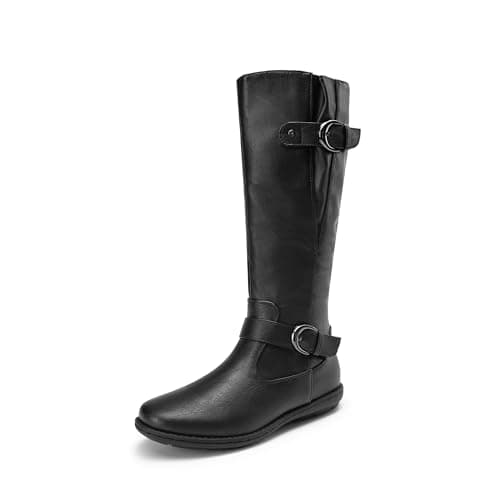 Image of DREAM PAIRS Women's Knee-High Boots - Classic Comfort,Size 7,Black,SUMMIT