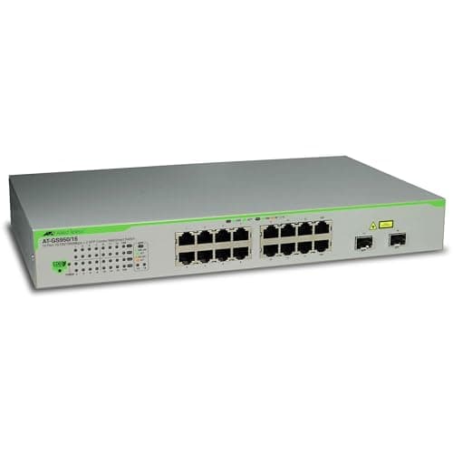 Image of Allied Telesis AT GS950/16 WebSmart Switch - switch - 16 ports - Managed - desktop