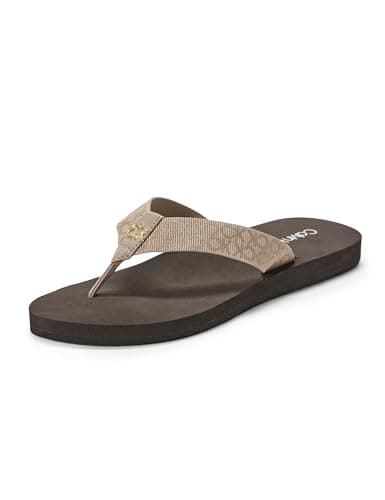 Image of Calvin Klein Women's Caluha Flip-Flop, Taupe Multo 240, 5.5 UK