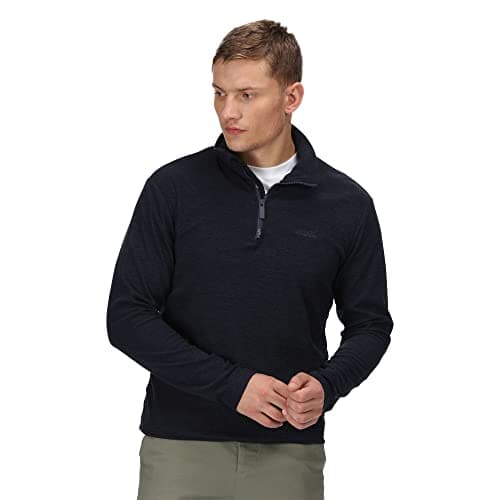 Image of Regatta Mens Elgor II Lightweight Half Zip Fleece (4XL) (Navy/Black Marl)