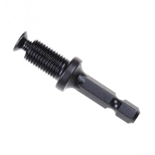 Image of Steel Drill Chuck Adapter Designed for 3/8-24UNF Male Thread Mount with Ratchet Locking Mechanism and Thrust Bearing for Coupling