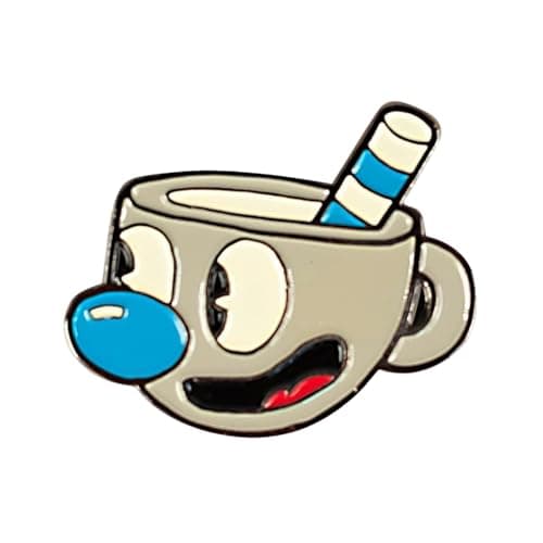 Image of OFFICIAL Mugman Enamel Collector Pin | Collectable Cuphead Video Game Pin