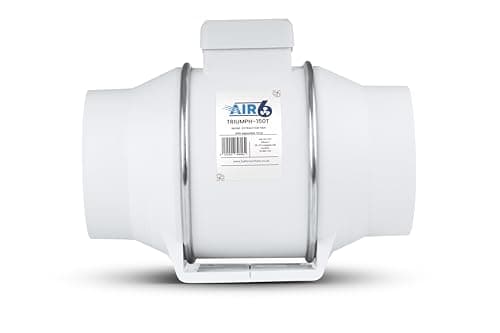 Image of AIR 6 Triumph-150T Inline Extractor Fan with Timer for 150mm / 6 inches ducting. Impressive Air Volume of up to 540m3/H (TRIUMPH150T for 150mm 6inches)