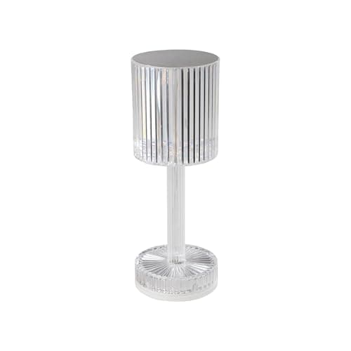 Image of Eglo Cordless LED Table lamp Lucignano, Wireless Battery Bedside Light, USB Rechargable Indoor Lighting, RGB Colour Change, Transparent Plastic, Touch Function