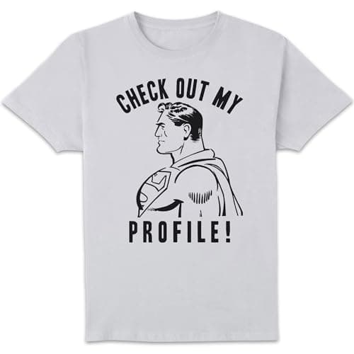 Image of DC Comics Superman Check Out My Profile T-Shirt - White M