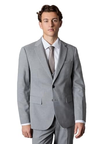 Image of Burton Tailored Fit Essential Suit Jacket, 36R, Light Grey