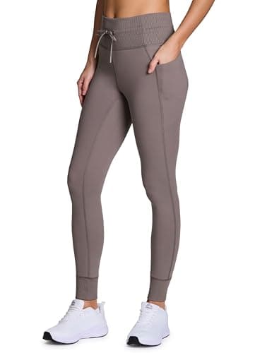Image of Avalanche Women's Drawstring Waist Gym Hiking Legging Fitted Jogger with Pockets, Driftwood, Large